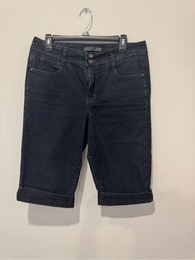 Nine West Dark Wash Denim Capri Shorts